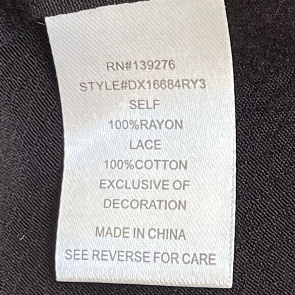 Daniel Rainn Blouse Womens 1X Top Purple Black Boho Whimsigoth Floral Western - Picture 6 of 10